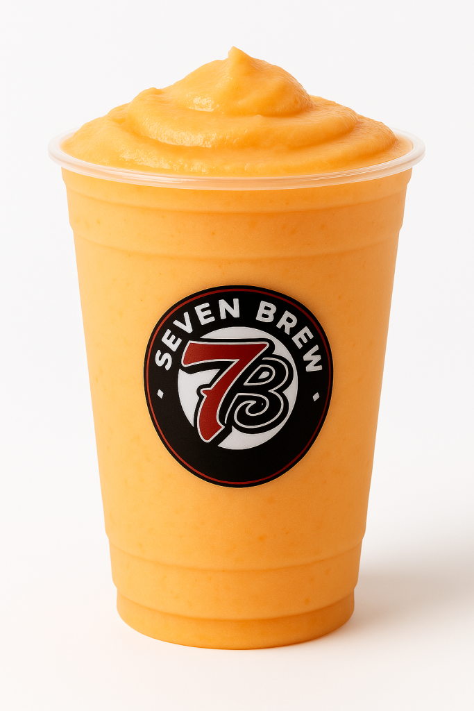 7 brew peach smoothie with 500+ calories starts from 3.25$